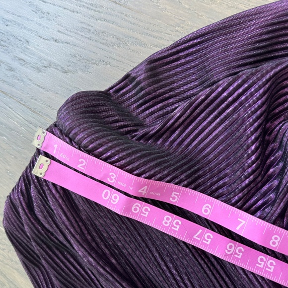 Bronx and Banco Purple Metallic One Shoulder Florence Maxi Dress Gown SMALL - Picture 10 of 10